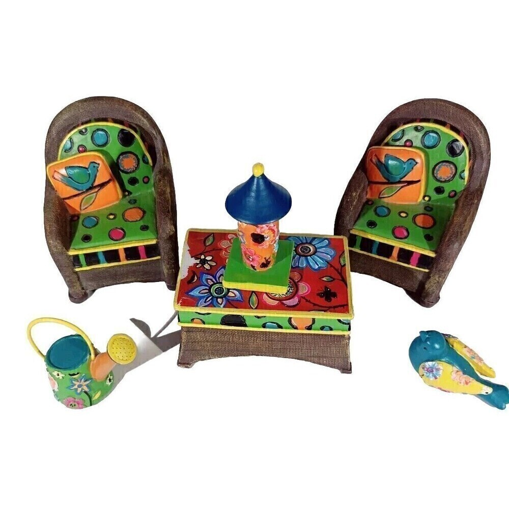 Lori Siebert Garden Set Mini Figurines Set Of 6 Doll Playhouse Display Yard Set - Picture 2 of 15
